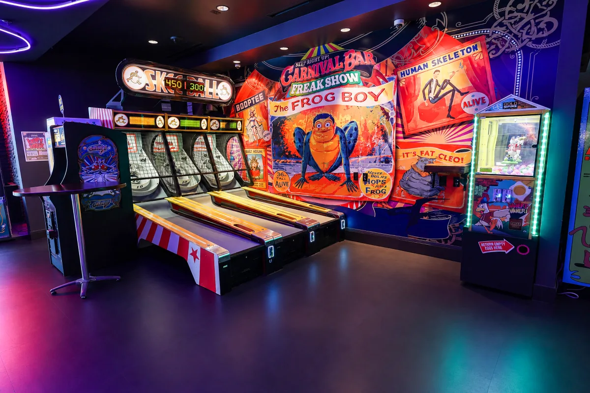 The arcade wall