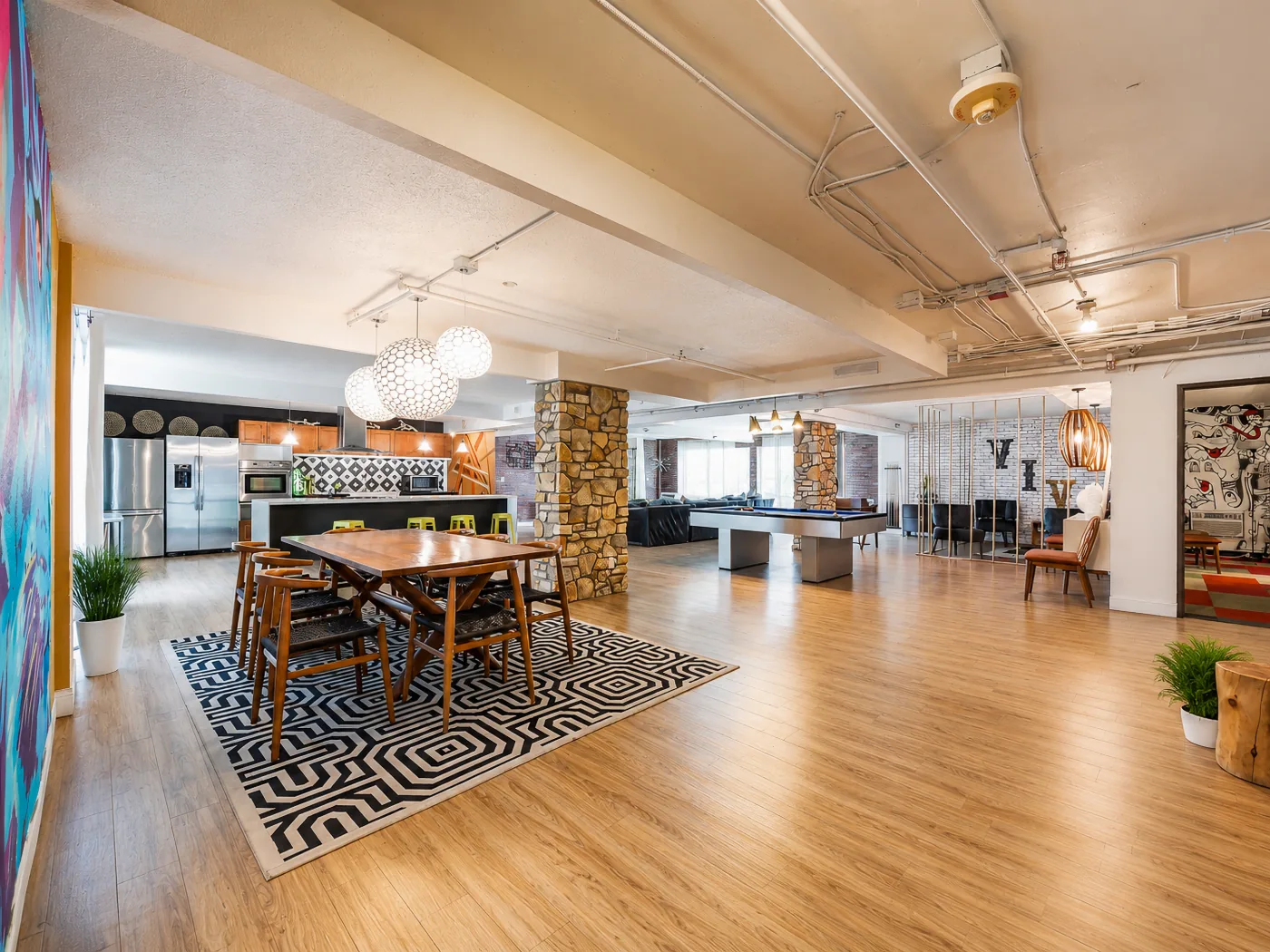 The Penthouse living room set for a private event